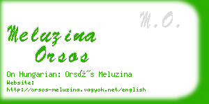 meluzina orsos business card